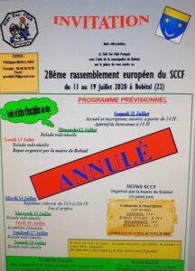 Lire la suite à propos de l’article Rassemblement Européen SCCF 2020 Annulé